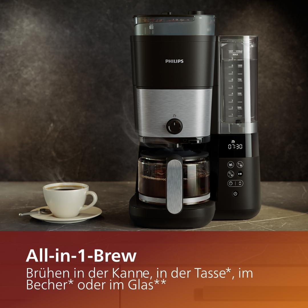 Philips Premium Filterkaffeemaschine mit Mahlwerk - 35% Rabatt