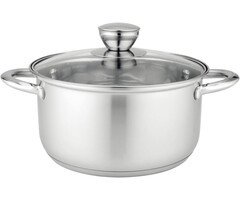 Edelstahl-Kochtopf 20 cm, 3,6L - Induktion - 29% Rabatt