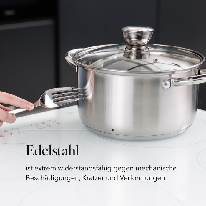 Edelstahl-Kochtopf 20 cm, 3,6L - Induktion - 29% Rabatt