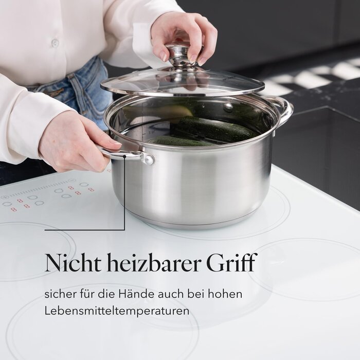 Edelstahl-Kochtopf 20 cm, 3,6L - Induktion - 29% Rabatt