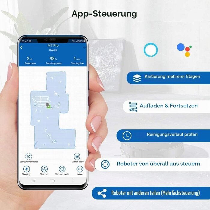 Saugroboter mit Laser-Navigation & Wischfunktion - Schwarz - 35% Rabatt