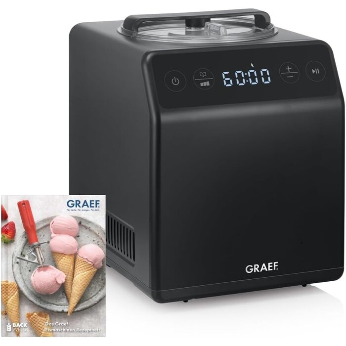 Profi-Eismaschine 2L mit Kompressor - 180W - Edelstahl - 35% Rabatt