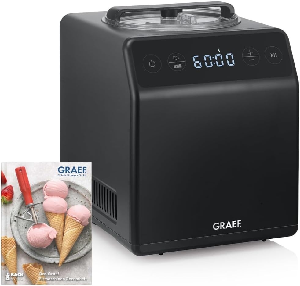 Profi-Eismaschine 2L mit Kompressor - 180W - Edelstahl - 35% Rabatt