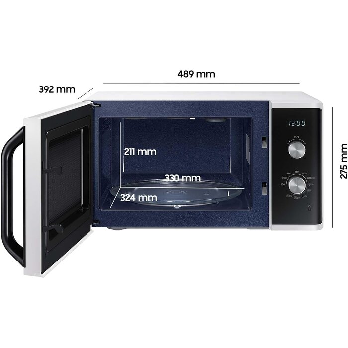 Mikrowelle mit Grill 23L 800W, Weiß - 35% Rabatt