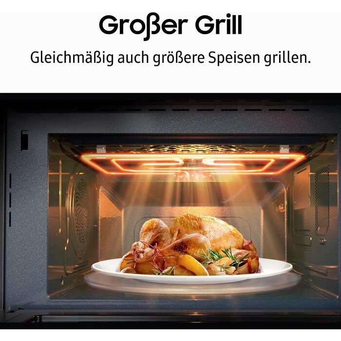 Mikrowelle mit Grill 23L 800W, Weiß - 35% Rabatt