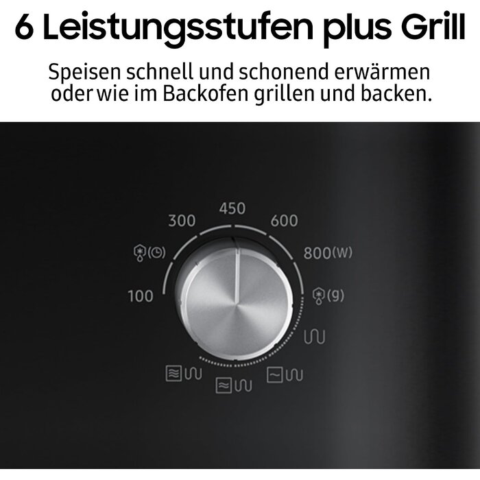 Mikrowelle mit Grill 23L 800W, Weiß - 35% Rabatt