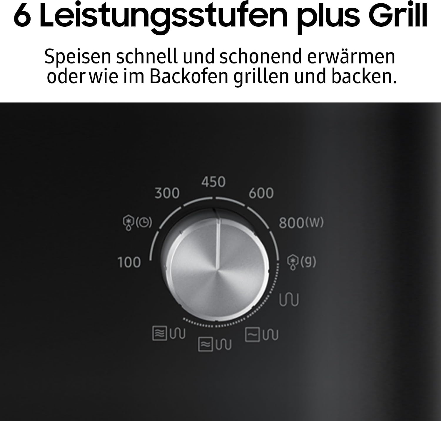 Mikrowelle mit Grill 23L 800W, Weiß - 35% Rabatt