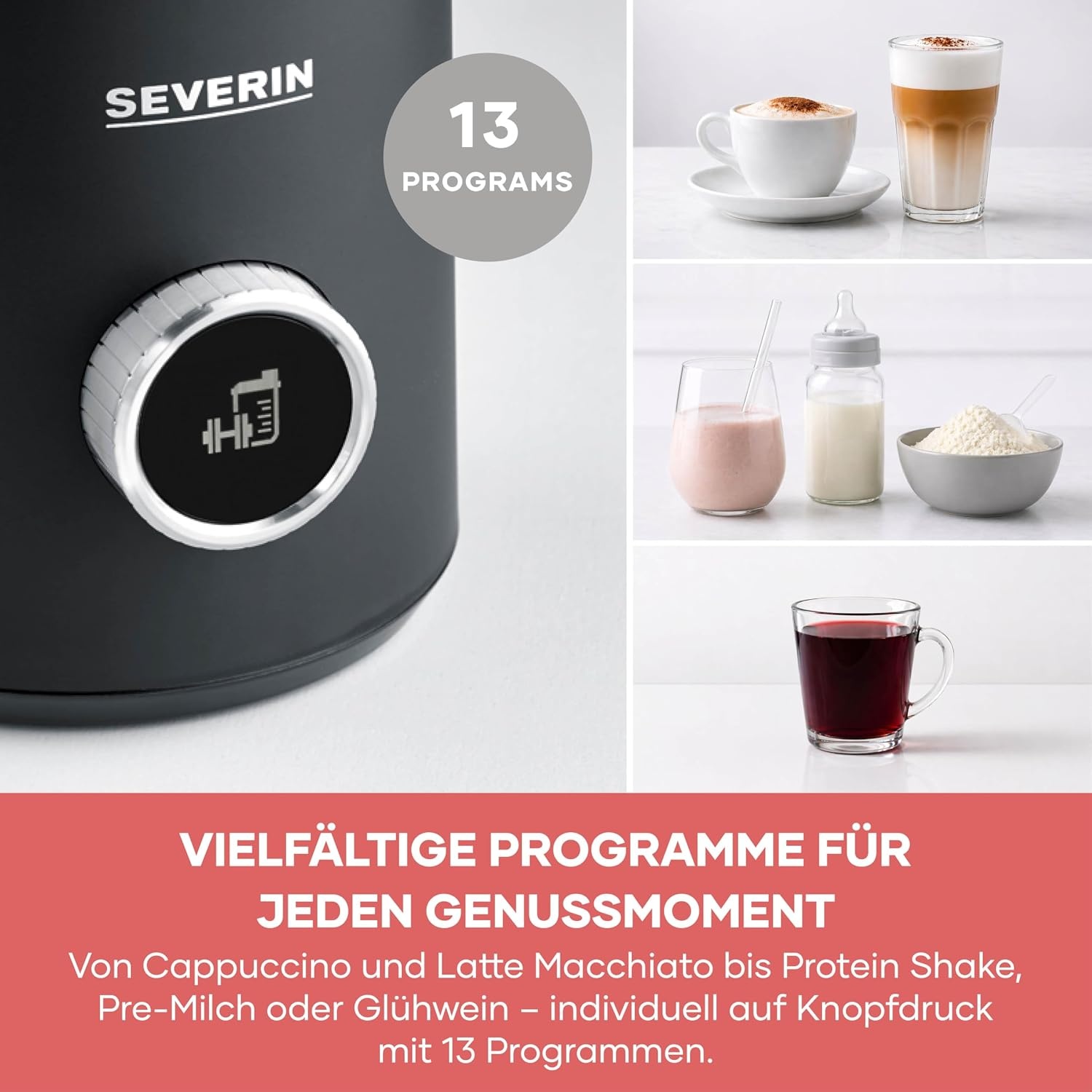 Induktions-Milchaufschäumer 700 ml - 13 Programme - OLED - 34% Rabatt