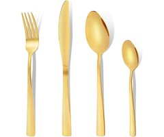 32-teiliges Besteckset Gold aus Edelstahl - 31% Rabatt