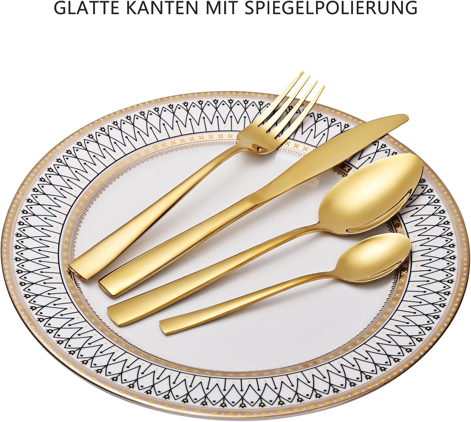 32-teiliges Besteckset Gold aus Edelstahl - 31% Rabatt
