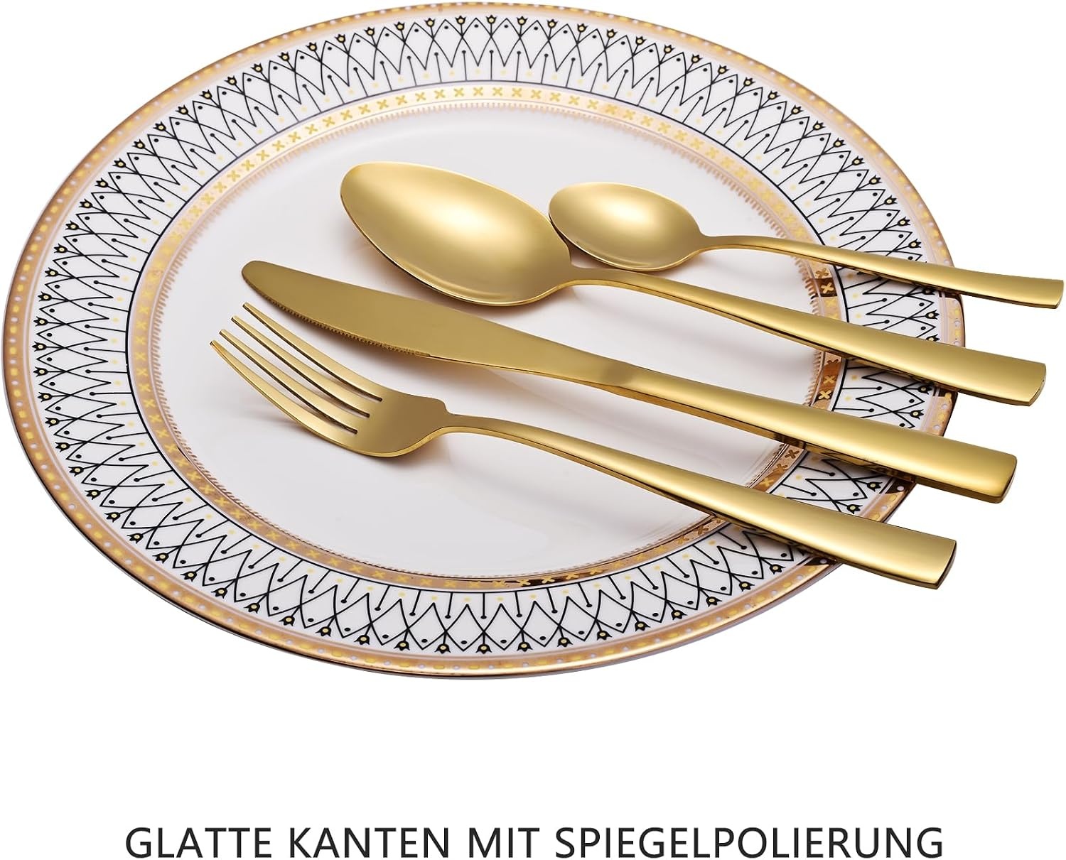 32-teiliges Besteckset Gold aus Edelstahl - 31% Rabatt