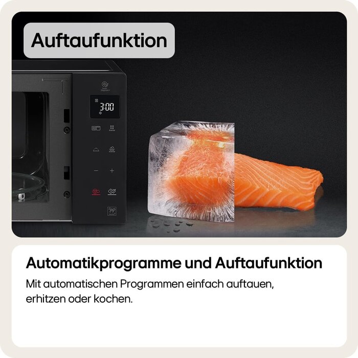 Mikrowelle mit Grill 25L 1000W - Schwarz - 34% Rabatt - Ausgepackt