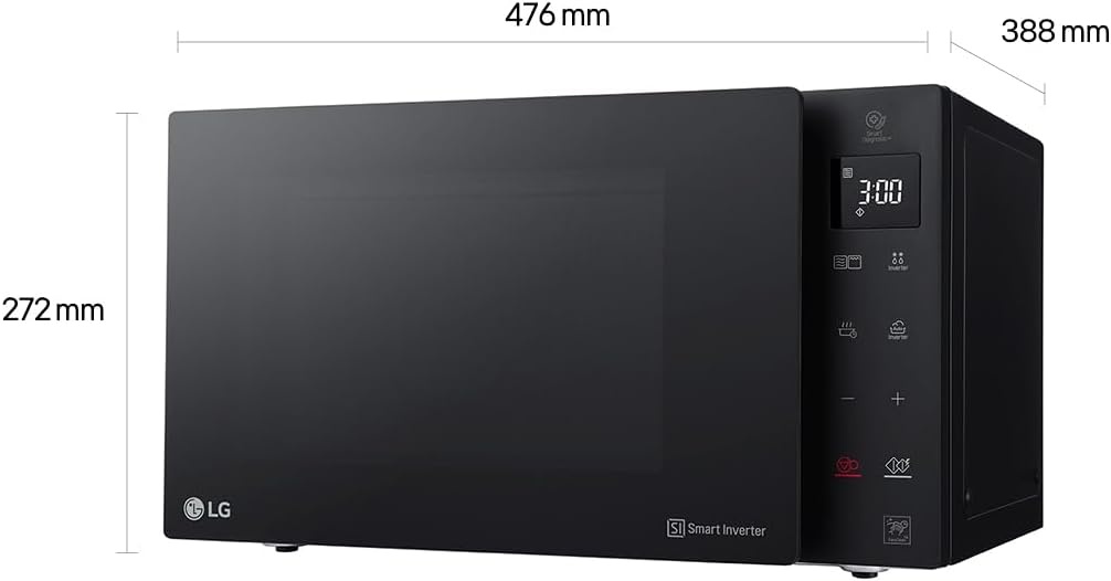 Mikrowelle mit Grill 25L 1000W - Schwarz - 34% Rabatt - Ausgepackt