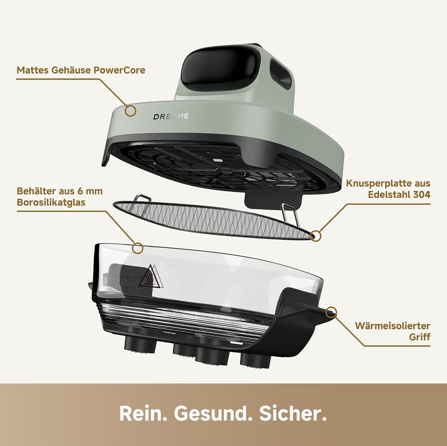 5-in-1 Heißluftfritteuse, 4,5L & 2,5L Doppelkammer, Grün - 29% Rabatt
