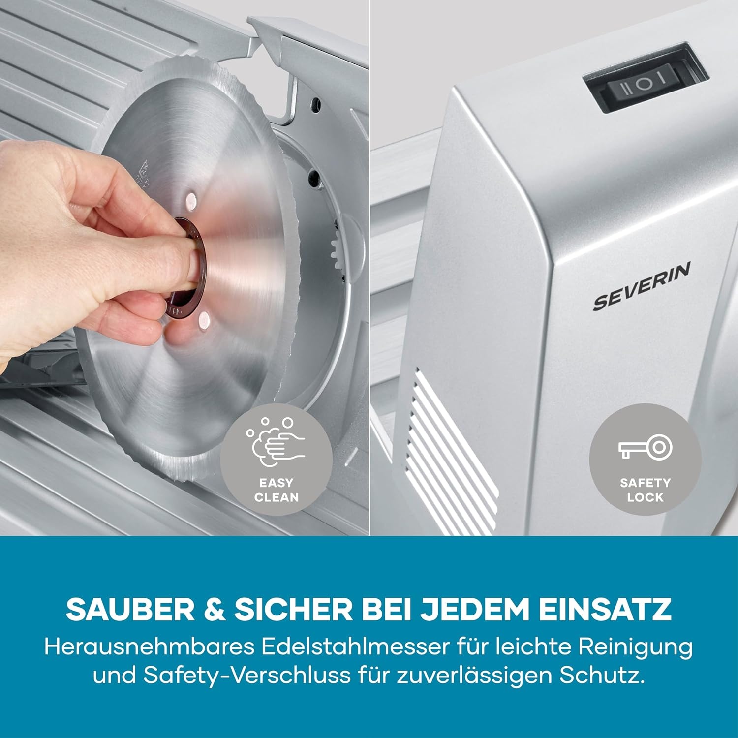 Edelstahl-Allesschneider mit Solingen-Messer - 34% Rabatt