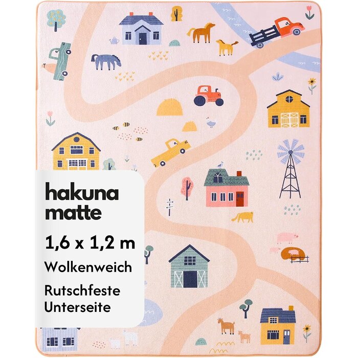 Bauernhof Spielmatte 160x120cm - 33% Rabatt - Weich & Rutschfest
