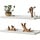 2er-Set Wandregale Eiche 40 cm - Weiß - 79% Rabatt
