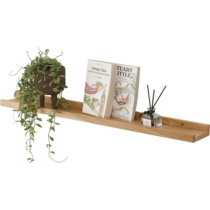 2er-Set Wandregale Eiche 40 cm - Weiß - 79% Rabatt