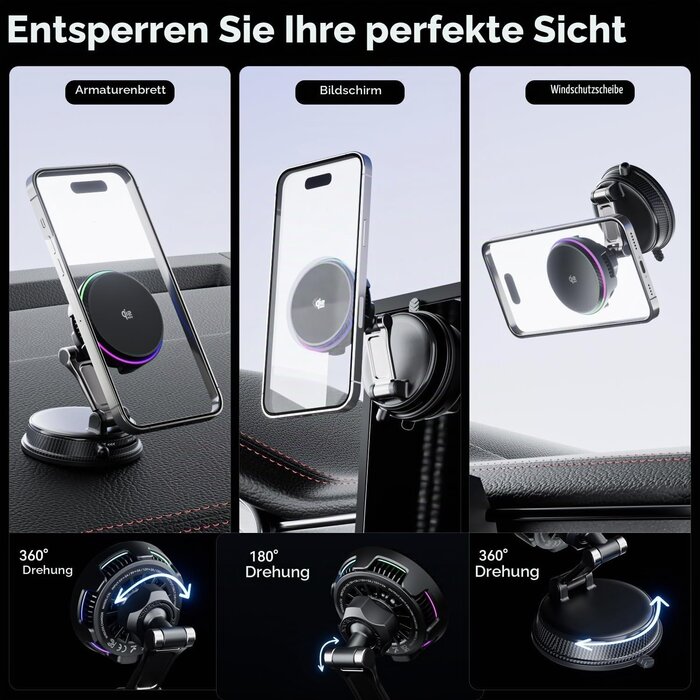 MagSafe KFZ-Halterung mit 25W Qi2.2 & TEC-Kühlung - 80% Rabatt