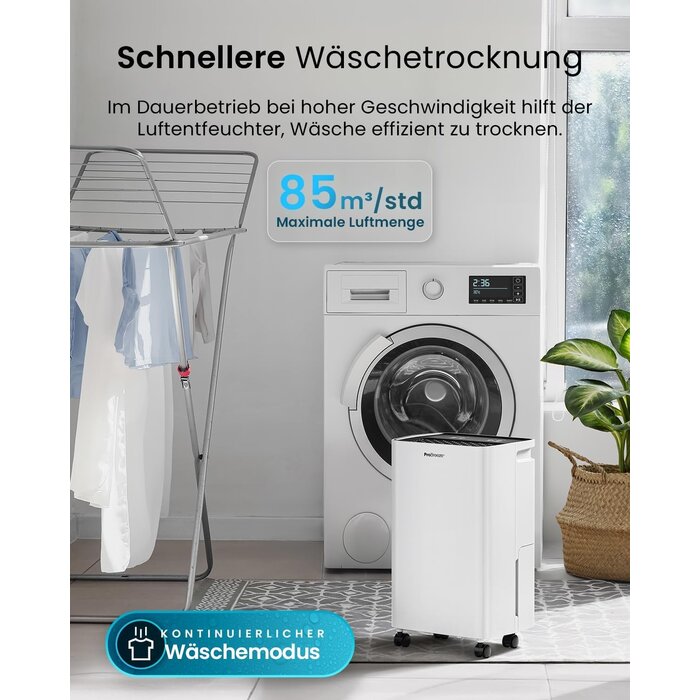 Luftentfeuchter 12L/Tag, kompakt, Weiß - 34% Rabatt auf Ausgepackt