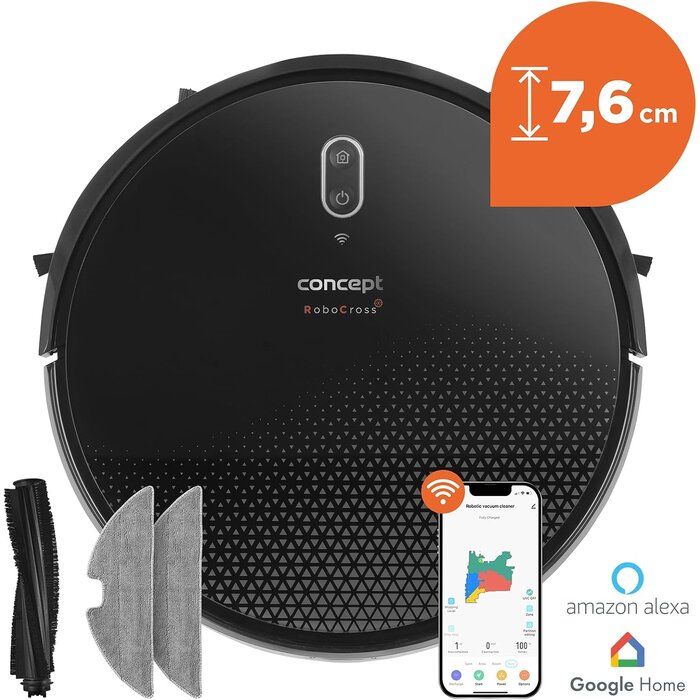 Saug- und Wischroboter VR3300, 7,6 cm ultraflach, Schwarz - 35% Rabatt