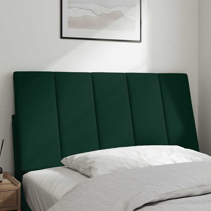 Kopfteilkissen Hanko 100 cm Dunkelgrün - Samt - 31% Rabatt