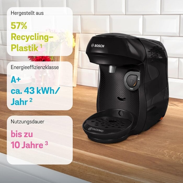 Kapselkaffeemaschine 1400W Schwarz - 33% Rabatt