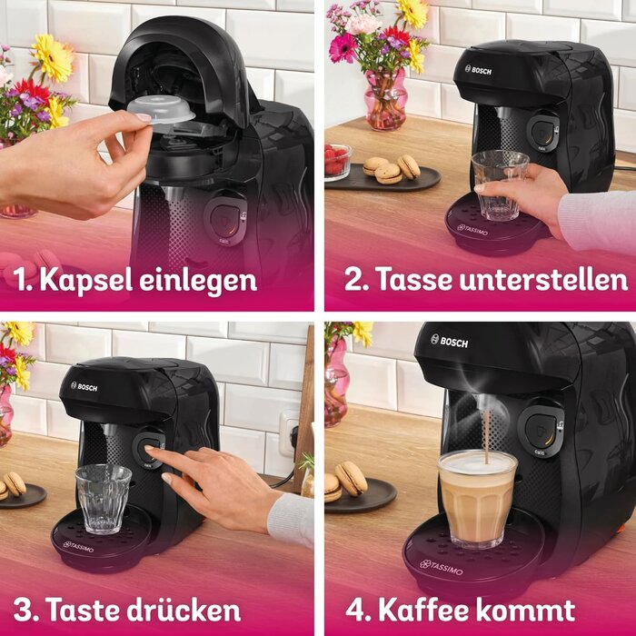 Kapselkaffeemaschine 1400W Schwarz - 33% Rabatt