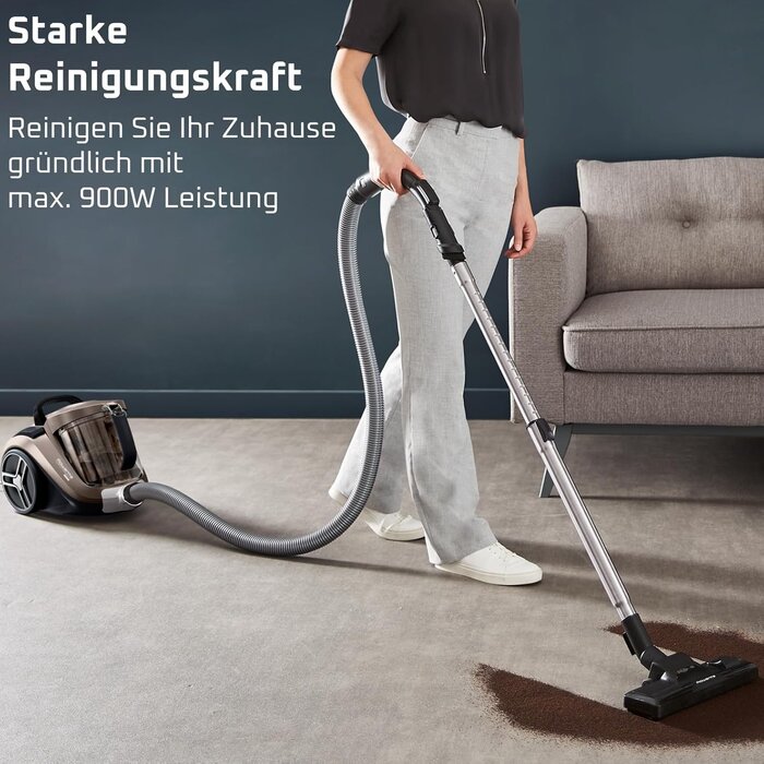 Beutelloser 900W Staubsauger mit Tierhaar-Set - Bronze - 35% Rabatt