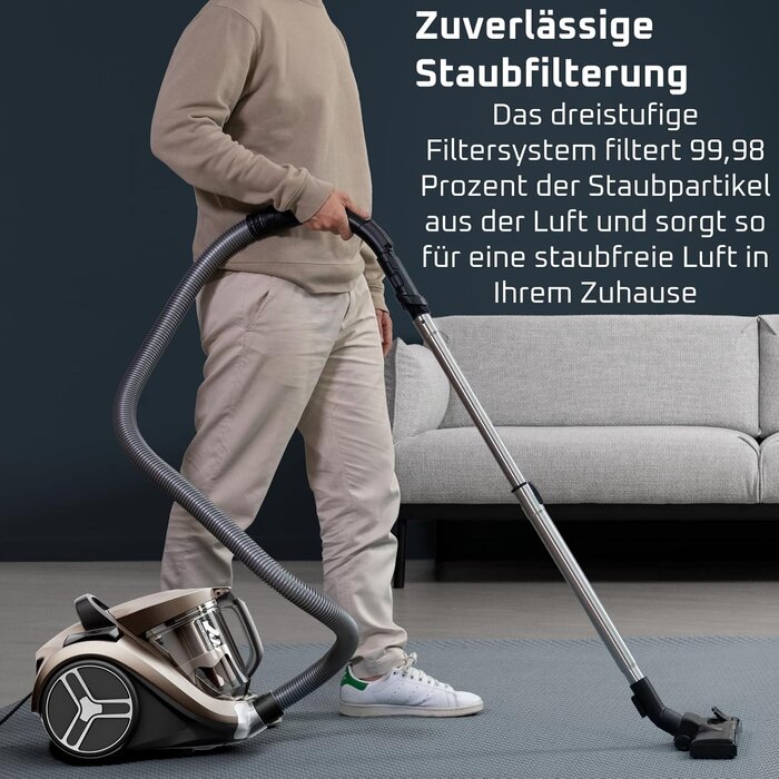 Beutelloser 900W Staubsauger mit Tierhaar-Set - Bronze - 35% Rabatt