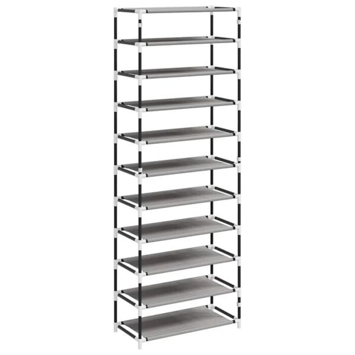 Schuhschrank mit 10 Ebenen 60x30x166 cm Grau - 33% Rabatt