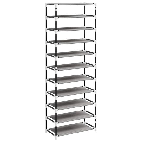 Schuhschrank mit 10 Ebenen 60x30x166 cm Grau - 33% Rabatt