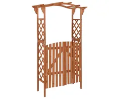 Vidaxl Pergola mit Tor 116x40x204 cm aus Massivholz - 41% Rabatt