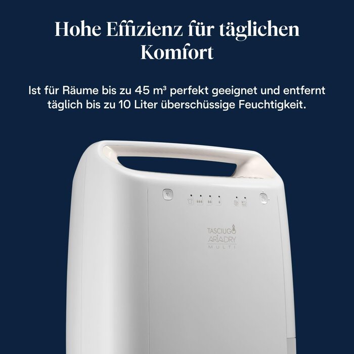 Leiser Luftentfeuchter mit Wäschetrocknung, 10L/Tag - 35% Rabatt