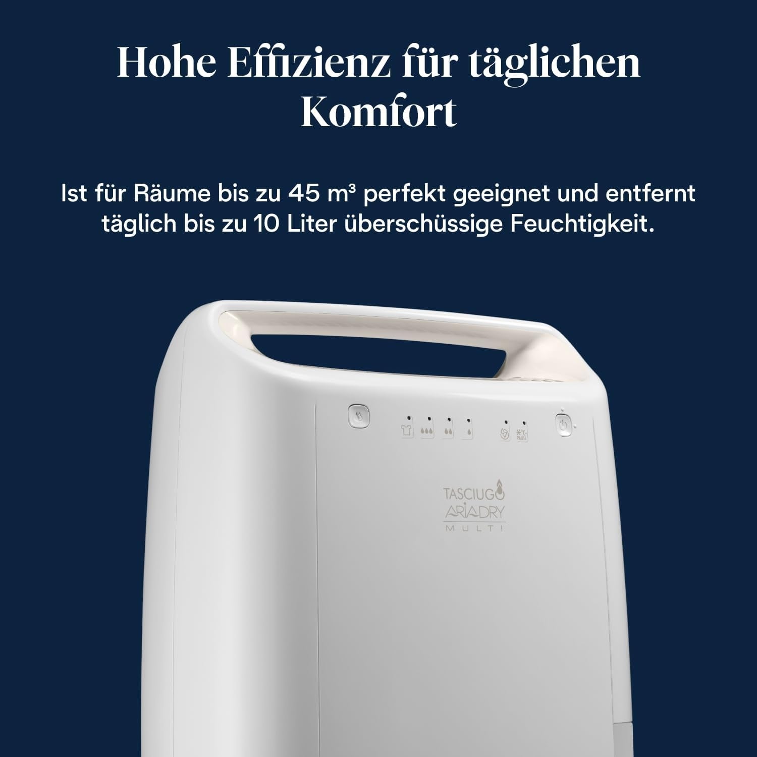 Leiser Luftentfeuchter mit Wäschetrocknung, 10L/Tag - 35% Rabatt