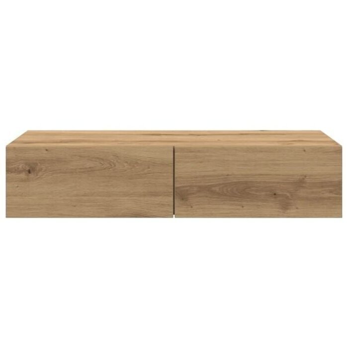 Vidaxl Wandregal mit Schubladen, 80x33x17 cm, Handwerkereiche - 34% Rabatt