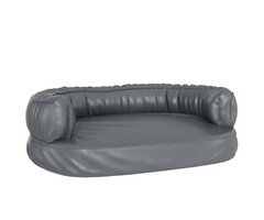 Vidaxl Ergonomisches Hundebett 60x42 cm Kunstleder Grau - 31% Rabatt