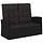 Verstellbare Gartenbank 118 cm Polyrattan Schwarz - 35% Rabatt
