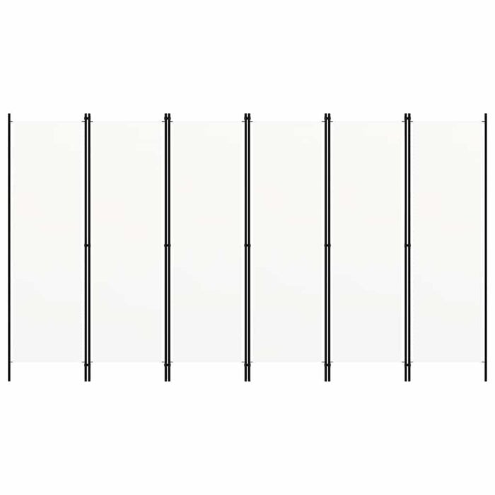 Vidaxl Raumteiler mit 6 Paneelen 300x180 cm Weiß - 32% Rabatt