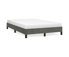 Vidaxl Eleganter Bettrahmen 120x190 cm in Dunkelgrau - Samt - 29% Rabatt