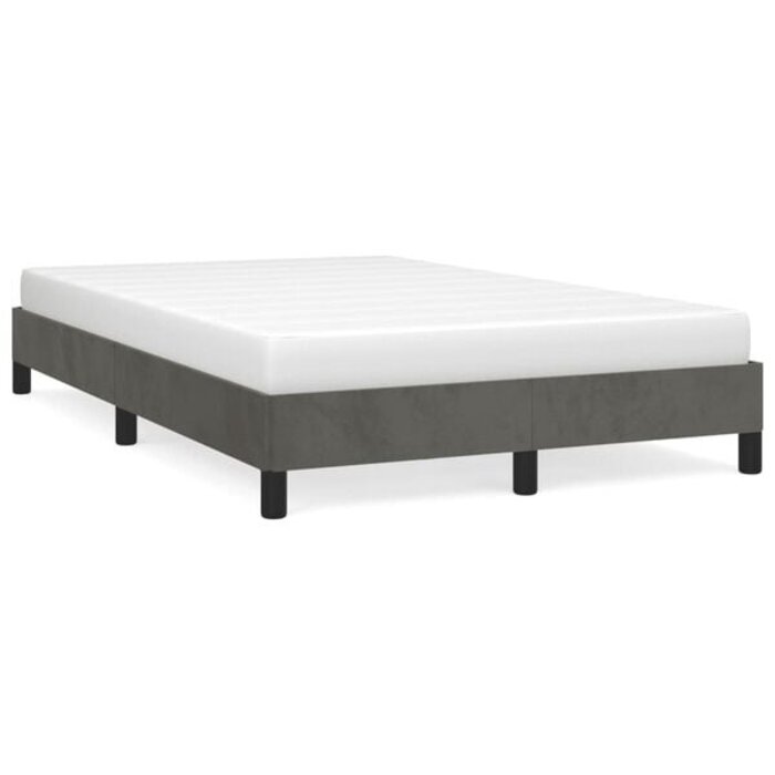 Vidaxl Eleganter Bettrahmen 120x190 cm in Dunkelgrau - Samt - 29% Rabatt