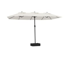 Vidaxl Doppelsonnenschirm 449x245 cm - Sandweiß - 41% Rabatt