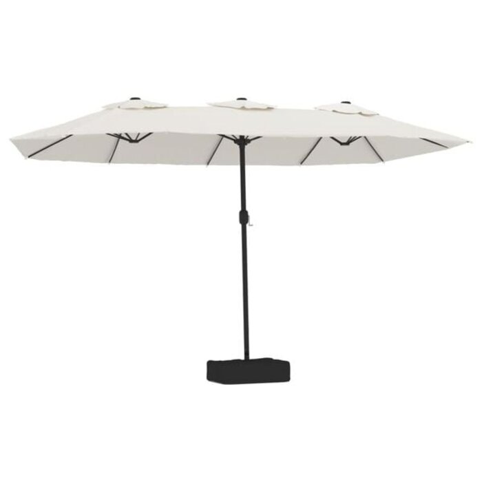 Vidaxl Doppelsonnenschirm 449x245 cm - Sandweiß - 35% Rabatt