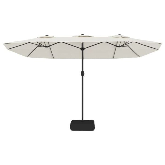 Vidaxl Doppelsonnenschirm 449x245 cm - Sandweiß - 35% Rabatt