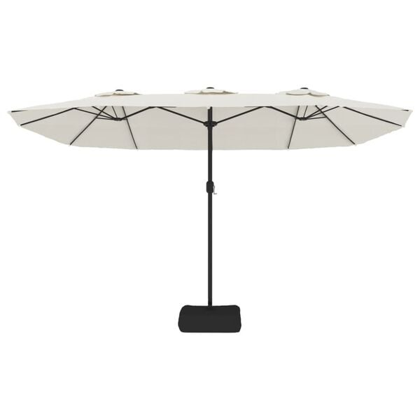 Vidaxl Doppelsonnenschirm 449x245 cm - Sandweiß - 35% Rabatt
