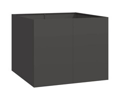 Vidaxl Großer Pflanzkasten aus Stahl 100x100x80 cm - Schwarz - 35% Rabatt