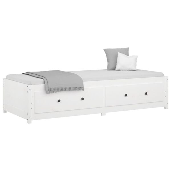 Vidaxl Tagesbett Massivholz 90x200 cm Weiß - 35% Rabatt
