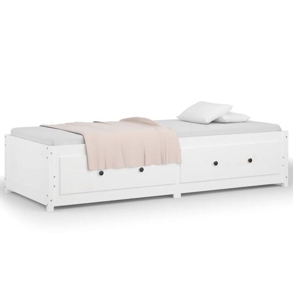 Vidaxl Tagesbett Massivholz 90x200 cm Weiß - 35% Rabatt