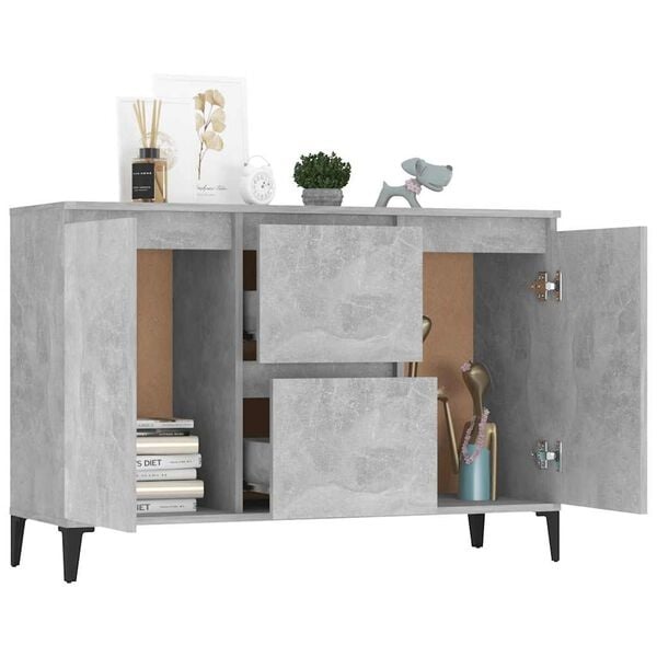 Vidaxl Sideboard in Betongrau 104x35x70 cm - 34% Rabatt - Top Industrial Design