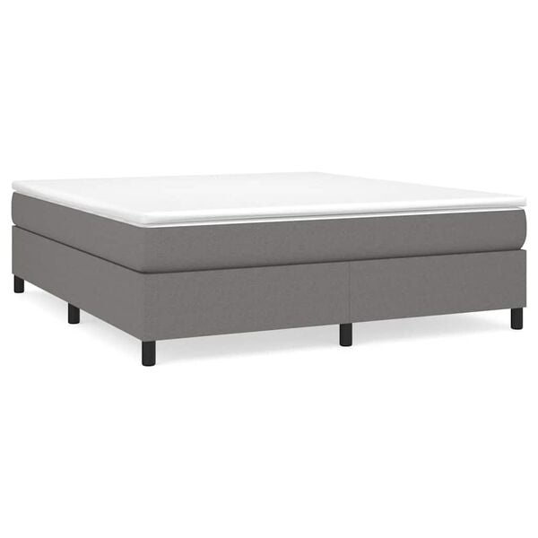 Vidaxl Stoff-Bettgestell Dunkelgrau 160x200 cm - 34% Rabatt - Ausgepackt